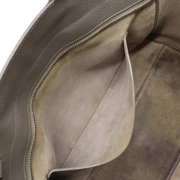 Yves Saint Laurent Cava Rive Gauche Tote Bag Leather Gray - Picture 7 of 9